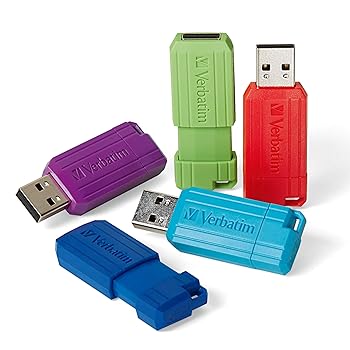 【中古】Verbatim 32GB ピンストライプ 格納式 USB 2.0 フラッシュサムドライブ マイクロバン抗菌製品保護 - 5パック - マルチカラー(グリーン、ブルー、|AJIMURA-SHOP