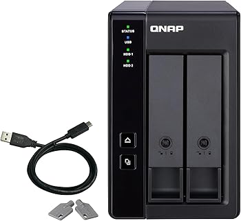 【中古】【未使用】QNAP (キューナップ) TR-002 2ベイ USB 3.0 RAID 拡張 エンクロージャー DAS (ダイレクトアタッチドストレージ) 2年保証｜AJIMURA-SHOP