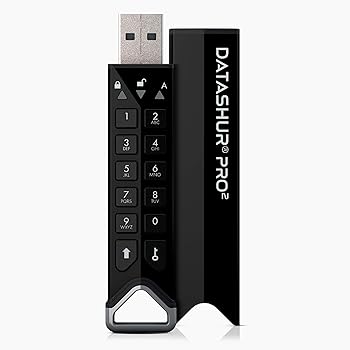 【中古】iStorage datAshur PRO2 セキュアフラッシュドライブ - FIPS 140-2気泡管水準器3お墨付き - 合いことば保護すること、砂ぼこりや耐水性、携帯型、軍用評点の