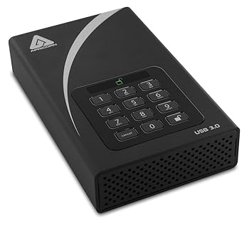 【中古】【未当て嵌める】Apricorn Aegis Padlock DT - USB 3.0 Desktop Drive ADT-3PL256-8000 (R2) 外後ばらいHDD 8肺結核 3.5in 固定ディスク2033