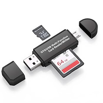 【中古】SDメモリー カードリーダー USBマルチカードリーダー 多機能 OTG SD/Micro SDカード両対応Micro usb/USB接続 Windows/New Macbook/Huawei/Xperia