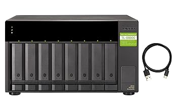 【中古】QNAP(キューナップ) TL-D800C 8ベイ USB 3.2 Gen 2 Type-C接続JBODストレージエンクロージャー QNAP、Windows、Mac対応