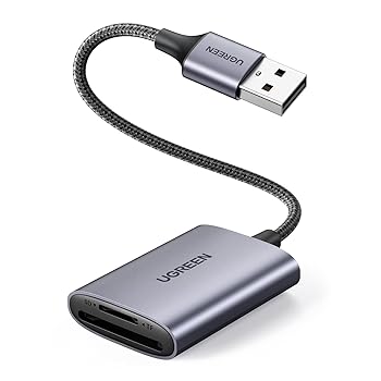 【中古】【未使用】UGREEN 2in1 MicroSD SDカードリーダー USB3.0 5Gps高速 データ移行 SD/TFカード 同時読取 アルミ合金製 放熱性良い Window Mac Linux 幅広いパ