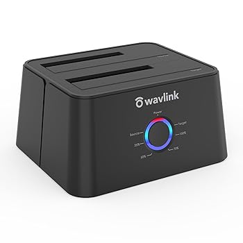 【中古】WAVLINK USB 3.0 SATA I/II/III デュアル ベイ外付けハード ドライブ ドッキング ステーション 2.5 インチまたは 3.5 インチ HDD、SSD オフライ