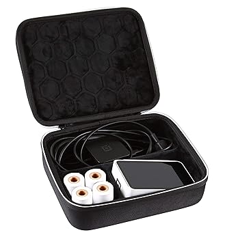 【中古】【未使用】2TUFF スクエアリーダーケース - 四角いターミナル充電器とカードリーダーレシート用紙ロール4枚に対応 - トラベルプリンターキャリーケースとPO