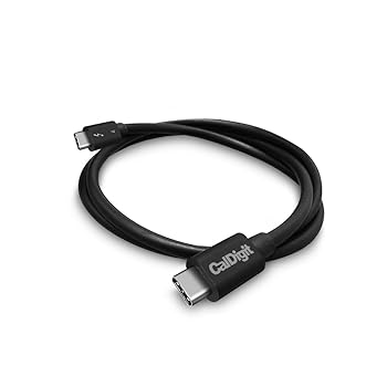 【中古】【未使用】[Intel認証] CalDigit Thunderbolt 4/USB 4ケーブル (0.8m) - 40Gb/s, 100W, 20V, 5A［TB4-P08B-540］
