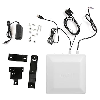 【中古】RFIDリーダー UHF帯RFIDリーダライタ 内蔵円偏波アンテナ アクセス制御リーダー 内蔵円偏波アンテナ(5米不?网型)