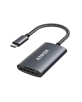 【中古】Anker USB-C PowerExpand 2-in-1 SD 4.0 カードリーダー SDXC/SDHC/SD/MMC/RS-MMC/microSDXC/microSD/microSDHC/UHS-I/UHS-II 用/iPhone 15 Andr