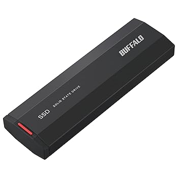 【中古】バッファロー SSD 外付け 500GB 小型 コンパクト ポータブル USB3.2Gen2 2,000MB/s ブラック 【 iPhone 16 / 16 pro 動作確認済み 】 SSD-PHE500|AJIMURA-SHOP