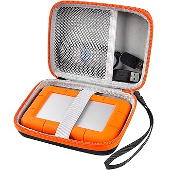 【中古】ALKOO LaCie Rugged Mini 1TB/ 2TB/ 4TB/ 5TB 外付けハードドライブ ポータブルHDD MacおよびPCコンピューター用ハードドライブストレージホルダ