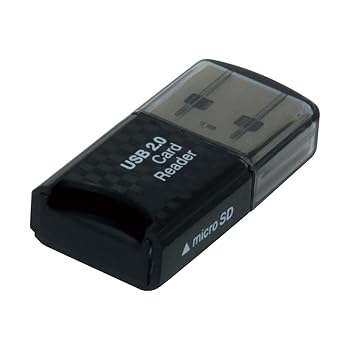 【中古】【未使用】ナカバヤシ Digio2 カードリーダー ライター USB2.0 microSD ブラック Z8909