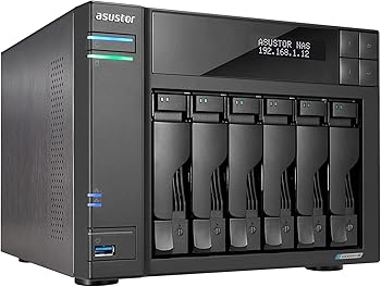 【中古】ASUSTOR ASUS子会社 NAS キット 6ベイ AS6706T Lockerstor 6 Gen 2 4xM.2 NvMe SSDスロット Intel Celeron N5105 クアッドコア 2x2.5GbE高速ポー