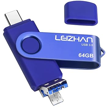 【中古】64GB 128GB 3in1 USB STICK 【USB 3.0 + Micro + Type-C】フラッシュドライブタイプ-C インターフェイス用 容量不足解消 64ギガ 大容量 Uスティ