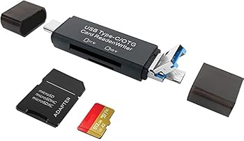 【中古】【未使用】LEIZHAN SD メモリーカードリーダー 4in1 USB Type C SD [ USB3.0 / Type C SD 5in1] カード リーダー 同時読み書き 多機能 データ転送 Type-C/M