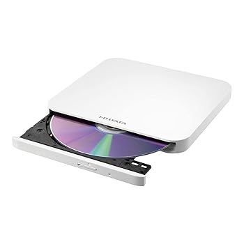 【中古】アイ・オー・データ IODATA ポータブルDVDドライブ 編集・再生・保存ソフト付き USB A バスパワー Windows/macOS/Chrome OS対応 ホワイト DVRP-U