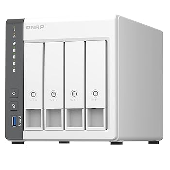 【中古】【 Amazon.co.jp 限定 】 QNAP (キューナップ) NAS キット 4ベイ ホーム\u0026中小企業向け TS-433 /AZ 専用 OS QTS 搭載 スナップ ショット 機能 対