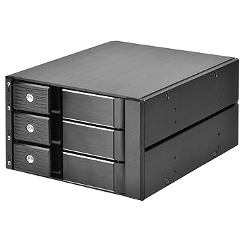 【中古】【未当て嵌める】SilverStone 3.5inSAS 12G / SATA 6 Gbit/s HDD*3 リムーバブルケース SST-FS303-12G パソコン・周辺機器-その他