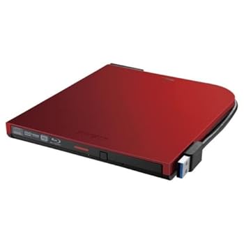【中古】バッファロー BRXL-PTV6U3-RDB(レッド) USB3.2(Gen1) 対応 ポータブルBD 書込ソフト|AJIMURA-SHOP