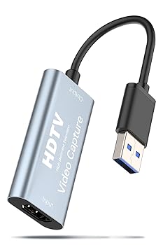 【中古】【2025新登場 l キャプチャーボード】 USB3.0 & HDMI 変換アダプタ HD画質録画 HD1080P/4Kパススルー機能 HDMI ビデオキャプチャー ゲーム/ビデ