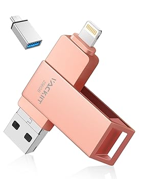 【中古】Vackiit 【MFi認証取得】iPhone用USBメモリー 256GB USB 3.0 iphone用外付けメモリ スマホusbメモリ 対応iphone 写真保存 usb iphone兼用 バック
