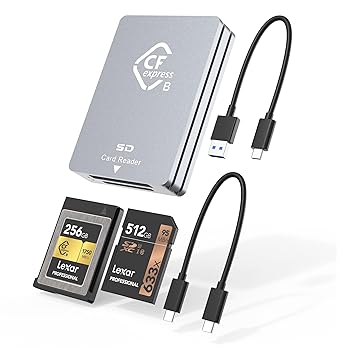 【中古】【未使用】CFexpress Type B SD カードリーダー USB C、デュアルスロットUSB 3.2 10Gbps CFexpress Type Bカードリーダー Android/Windows/Mac OS/Linux対