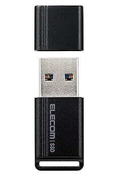 【中古】【未使用】エレコム SSD 外付け 1TB USB3.2 (Gen1) 小型USBメモリ型 ブラック ESD-EXS1000GBK|AJIMURA-SHOP