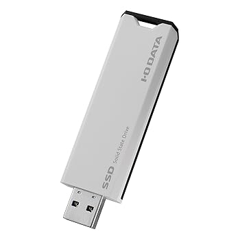 【中古】【未使用】IODATA SSD 外付け 1TB ホワイト×ブラック 小型 スティック ポータブル 高速転送 テレビ録画対応 PS5/PS4(動作確認済) USB 3.2 Gen 2 日本メー