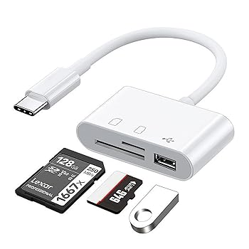 【中古】【未使用】SD カードリーダー 3in1 Type-C OTG対応 高速転送 Micro SD TFメモリーカードリーダー データ転送 写真 動画 音楽 ビデオ ファイル キーボード U