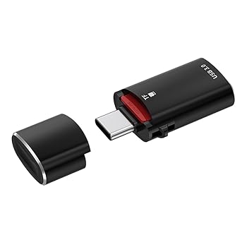 【中古】【未使用】AXYO Type-C カードリーダー MicroSDカード対応 OTG 3.0 変換アダプタ 汎用 アルミ合金製 USB タイプCポートのデバイスに対応 ブラック