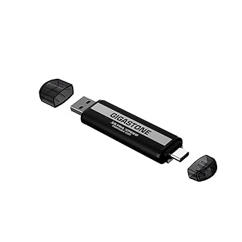 【中古】【iPhone16/PS5/PS4動作確認済】GIGASTONE 外付けSSD 1TB USB3.2 Gen2 最大転送速度1,050MB/s Type-C+Type-A ポータブルSSD MacBook iPad Playst