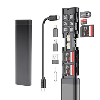 【中古】THANKO 高速リーダー機能付きアルミメモリーカードケース MUUNBXHBK