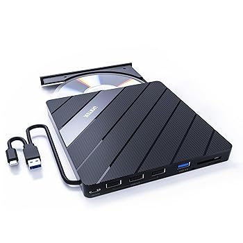 【中古】【未当て嵌める】Unitek 7-インチ-1 外後ばらいCD/ヴィデオディスク運転 USBこしき USB 3.0/Type C界面付き添い人 携帯型運転 読み込み・書きとどめる 【Windows 11/10/8/7・Mac Pro/