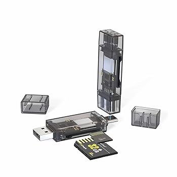 【中古】【未使用】TRkin SDカードリーダーType-C OTG 2 in 1 USB 3.0 Micro SD 2 TB対応大容量カードAndroidスマートフォンタブレット、MacBook、Windows PC（クリ