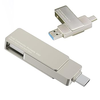 【中古】ロジテック SSD 外付け 250GB iPhone15 / 16 / 16Pro 対応 USB Type-A/USB Type-C 両挿し 純正ケース対応 スティック型 USBメモリサイズ PS4 PS5