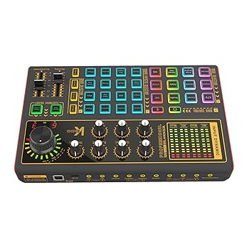 【中古】【未使用】Docooler サウンドミキサーボード、サウンドエフェクトボードセット、ストリーミングサウンドカード、複数のサウンドエフェクトを備えた LED ラ｜AJIMURA-SHOP 8,495円