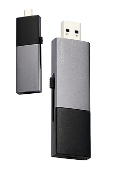 【中古】【未使用】エレコム 外付けSSD 2TB USB3.2 (Gen2) 対応 スライド式 タイプC タイプA スライド切り替え ブラック ESD-EWC2000GBK｜AJIMURA-SHOP
