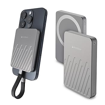 【中古】HACRAY MagDrive 2TB Magsafe対応 ポータブル 外付けSSD USB-C [ iPhone ProRes動画 撮りながら保存 最大20Gbps 超高速データ転送 アルミ筐体 マ