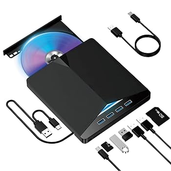 【中古】【2025年新御出まし】ブルーレイドライブ ブルーレイレコーダー 外後ばらいブルーレイプレーヤー USB 3.0/Type-C デュアル繋ぎ合わせる 7-インチ-1 読み書き相応うブル