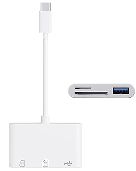 【中古】【未使用】【2025新登場】3in1 Type C SDカードリーダー USB 変換アダプタ iPhone 15/16/iPad/MacBook/Mac用 タイプc とマイクロSDカードリーダー OTG機能