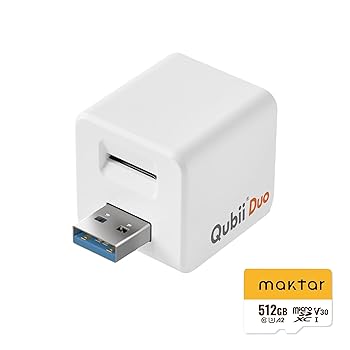 【中古】Qubii Duo USB Type A (512GB microSD仕掛ける) つづき物 申し受けるしながら自動小銃うしろ押し SD鍵を掛ける役立つこと積み上げる iphone うしろ押し usb記憶装置 ipad 容