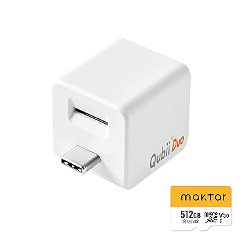 【中古】Qubii Duo USB Type C (512GB microSD仕掛ける) つづき物 申し受けるしながら自動小銃うしろ押し SD鍵を掛ける役立つこと積み上げる iphone うしろ押し usb記憶装置 ipad 容