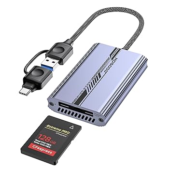 【中古】MOGOOD CFexpressカードリーダー、USB 3.2 10Gbps CFexpress Tyep Bカードリーダー、iPhone 15 Pro、iPad Pro、PC、ラップトップ、スマートフォ｜AJIMURA-SHOP