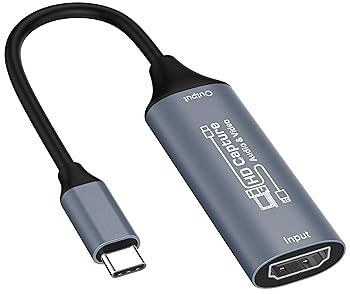 【中古】【未使用】キャプチャーボード switch対応 USB C HDMI 変換アダプタ HD画質1080P/4Kパススルー機能 HDMI ビデオキャプチャー ゲーム/ビデオ録画/ライブ配信