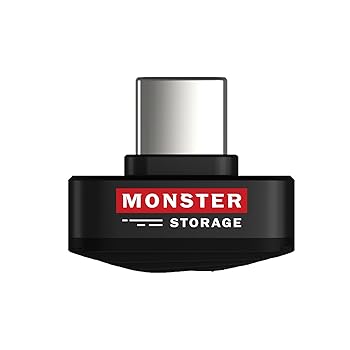 【中古】Monster Storage PicoGo 超小型外付けSSD 128GB USB3.2 Gen1 Type-C 直挿し 最大読出450 MB/s・書込400 MB/s わずか2.8 g|AJIMURA-SHOP