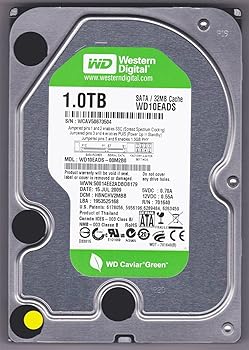 【中古】【未当て嵌める】WD HDD 内蔵固定ディスク 3.5in 1肺結核 WD Green WD10EADS SATA 3.0 Gb/s 5,400rpm 32MB Cache