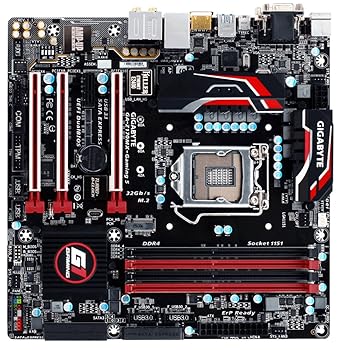 【中古】GIGABYTE Intel Z170チップセット搭載 MicroATX ゲーミングマザーボードGA-Z170MX-Gaming 5