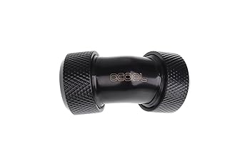 【中古】Alphacool Eiszapfen 13粍 HardTube compression fitting 45° L-connector - knurled - chrome
