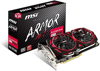 【中古】MSI Radeon RX 580 ARMOR MK II 8G OC グラフィクスゲーム盤 VD6544