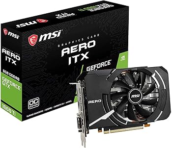 【中古】MSI GeForce GTX 1660 Ti AERO ITX 6G OC グラフィクスゲーム盤 VD6893 PCパーツ-グラフィックボード