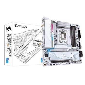 【中古】GIGABYTE B760M AORUS ELITE X AX inte 第14時人中央処理装置相応う LGA1700 Micro-ATX 母ちゃんゲーム盤 MB6292